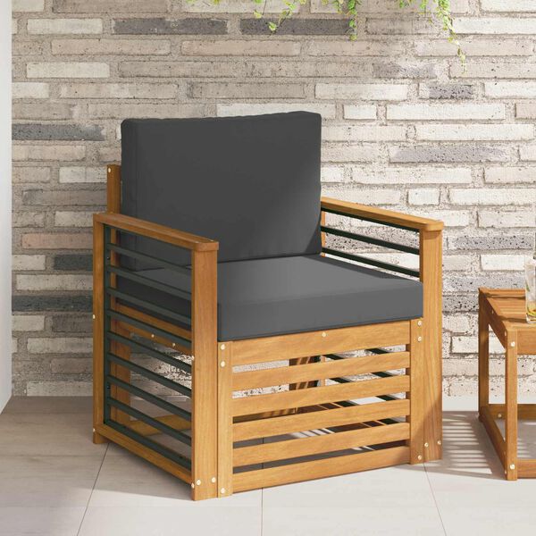 vidaXL K&uuml;lt&eacute;ri kanap&eacute; szett p&aacute;rn&aacute;val Term&eacute;szetes 71 x 63 x 73 cm