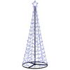vidaXL LED spir&aacute;l kar&aacute;csonyfa talppal EKENAS 180 cm 220 LED K&eacute;k