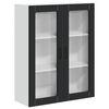 vidaXL Fali &uuml;veges szekr&eacute;ny LUCCA Fekete 80 x 31 x 100 cm Szerelt Fa