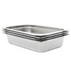 vidaXL 4 db rozsdamentes ac&eacute;l Gasztronorm ed&eacute;ny GN 1/1 100 mm