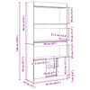 vidaXL sonoma tölgy szerelt fa magasszekrény 92 x 33 x 180 cm