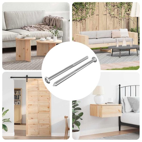 vidaXL B&uacute;torcsavarok 2 pcs Ez&uuml;st M6 x 100 mm Ac&eacute;l