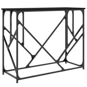 vidaXL fekete szerelt fa t&aacute;lal&oacute;asztal 100x40x80 cm