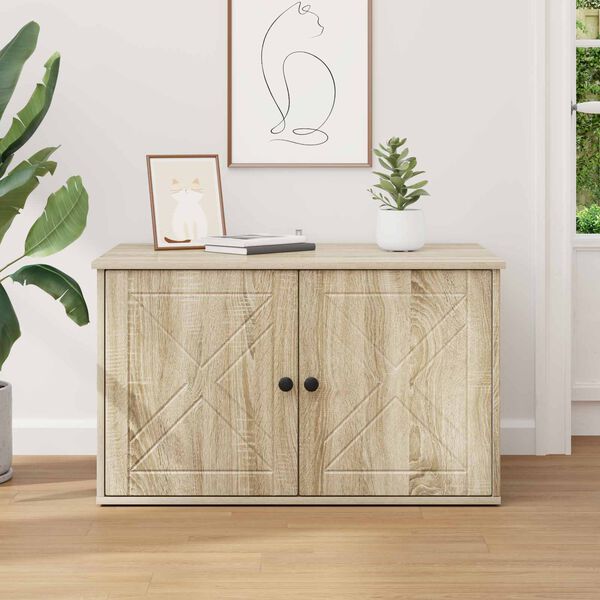 vidaXL Macska H&aacute;z Sonoma 85 x 55 x 50,5 cm Faanyag