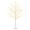 vidaXL feh&eacute;r LED-es ny&iacute;rfa 48 meleg feh&eacute;r LED-del 120 cm