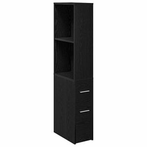 vidaXL F&uuml;rdőszoba b&uacute;tor szett 22 x 41 x 135 cm Szerelt fa Fekete t&ouml;lgy