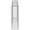 vidaXL 5 db íves horganyzott vas gabion kosár 200x30x100/120 cm