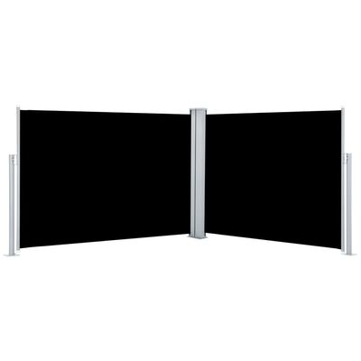 vidaXL fekete behúzható oldalsó napellenző 100 x 1000 cm