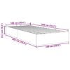 vidaXL Ottomán ágykeret matrac nélkül Sötétszürke 100x200 cm bársony