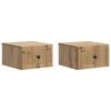 vidaXL Fali &eacute;jjeli szekr&eacute;ny 2 pcs K&eacute;zműves T&ouml;lgy 33 x 34,5 x 20 cm