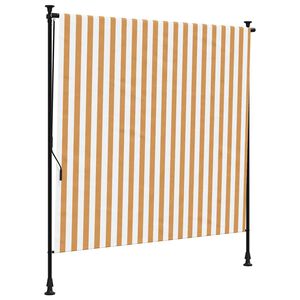 vidaXL narancss&aacute;rga &eacute;s feh&eacute;r sz&ouml;vet &eacute;s ac&eacute;l k&uuml;lt&eacute;ri rol&oacute; 150 x 270 cm