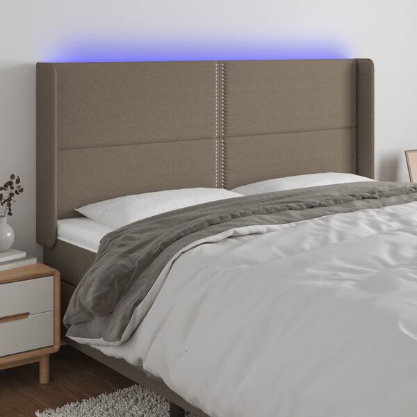 vidaXL t&oacute;psz&iacute;nű sz&ouml;vet LED-es fejt&aacute;mla 203x16x118/128 cm