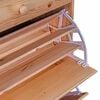 vidaXL t&ouml;m&ouml;r fenyőfa cipősszekr&eacute;ny 2 d&ouml;nthető rekesszel 113x35x89 cm