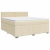 vidaXL Boxspring &aacute;gy matraccal Kr&eacute;msz&iacute;nű 140 x 200 cm Sz&ouml;vet