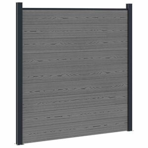 vidaXL Ker&iacute;t&eacute;s K&eacute;szlet 180 x 186 cm WPC &eacute;s Alum&iacute;nium Sz&uuml;rke