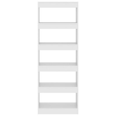 vidaXL fehér forgácslap könyvszekrény/térelválasztó 60 x 30 x 166 cm