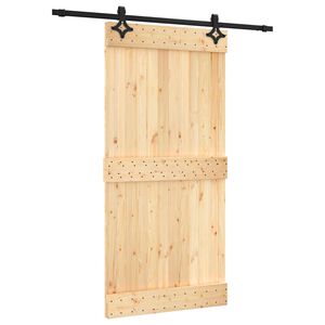 vidaXL Cs&uacute;sz&oacute; ajt&oacute; 100 x 210 cm Szil&aacute;rd Fenyőfa (Nem Kezelt)