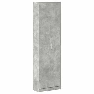 vidaXL Ruh&aacute;sszekr&eacute;ny Beton Sz&uuml;rke 55 x 25 x 189 cm Szerelt Fa