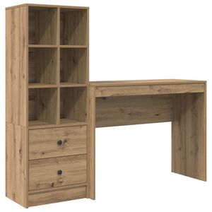 vidaXL Asztal Artisan t&ouml;lgy 145,5 x 40 x 127 cm 2 db
