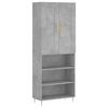 vidaXL betonsz&uuml;rke szerelt fa magasszekr&eacute;ny 69,5 x 34 x 180 cm