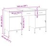 vidaXL Munkaszekrény 3 pcs Piros 150 x 55 x 85 cm Mérnöki fa és Acél