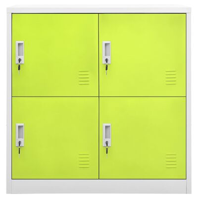 vidaXL világosszürke-zöld acél zárható szekrény 90 x 45 x 92,5 cm