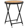 vidaXL fekete polyrattan &eacute;s t&ouml;m&ouml;r ak&aacute;cfa te&aacute;z&oacute;asztal 60 cm