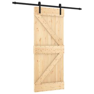 vidaXL Cs&uacute;sz&oacute; ajt&oacute; 85 x 210 cm Szil&aacute;rd Fenyőfa (Nem Kezelt)