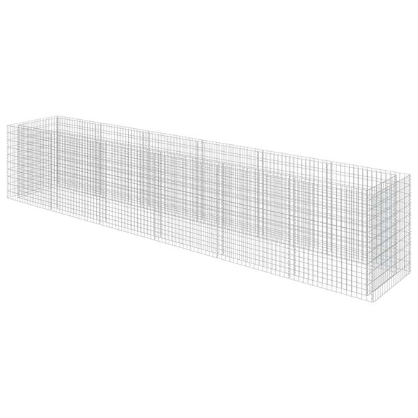 vidaXL horganyzott ac&eacute;l gabion magas&aacute;gy&aacute;s 540 x 90 x 100 cm