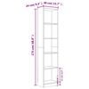 vidaXL 5 szintes barna tölgyszínű fa könyvszekrény 40 x 24 x 175 cm
