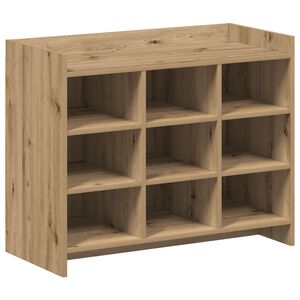vidaXL Cipőszekr&eacute;ny 85 x 39,5 x 70 cm Szerelt Fa K&eacute;zműves T&ouml;lgy