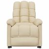 vidaXL krémszínű szövet dönthető fotel