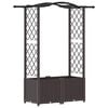 vidaXL Magas&iacute;tott &Aacute;gy Trellis-szel &eacute;s Tetővel Barna 125 x 40 x 138 cm