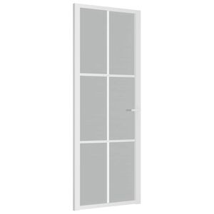 vidaXL feh&eacute;r matt &uuml;veg &eacute;s alum&iacute;nium belt&eacute;ri ajt&oacute; 76 x 201,5 cm