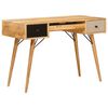 vidaXL &Iacute;r&oacute;asztal fi&oacute;kkal Barna 110 x 55 x 76 cm T&ouml;m&ouml;r Mang&oacute;f&aacute;t