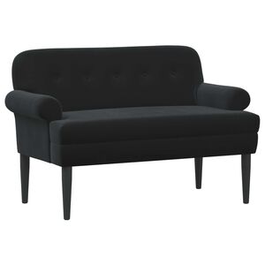 vidaXL Gombra tűz&ouml;tt loveseat Fekete 120 x 66 x 78 cm B&aacute;rsony