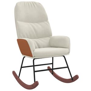 vidaXL krémfehér bársony hintaszék