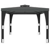 vidaXL antracitsz&uuml;rke ac&eacute;l dupla tetős pavilon 3,98 x 2,98 m