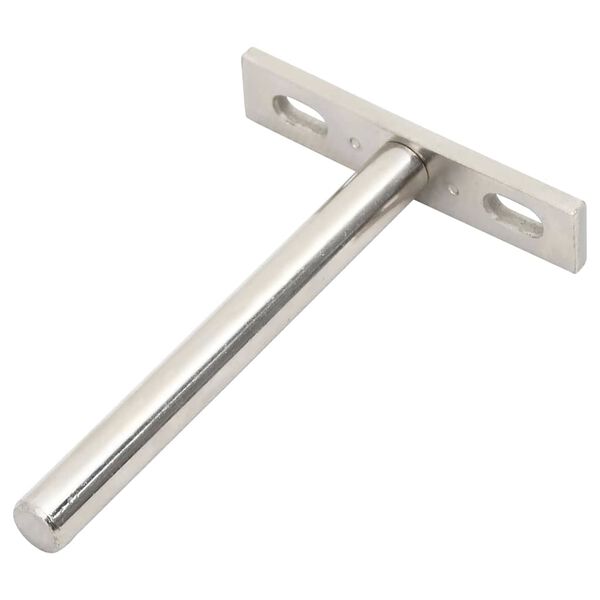 vidaXL 12db szénacél lebegő polckonzolok láthatatlan Ø10x100 mm