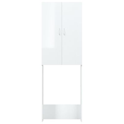 vidaXL magasfényű fehér mosógépszekrény 64 x 25,5 x 190 cm