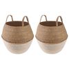 vidaXL K&eacute;zi n&ouml;v&eacute;nyed&eacute;ny 2 db Feh&eacute;r &Oslash; 32 x 32 cm 100% Tengeri fű