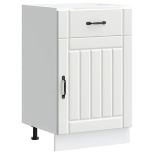 vidaXL Konyhai als&oacute; szekr&eacute;ny Lucca feh&eacute;r szerelt fa