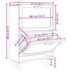 vidaXL fekete szerelt fa és természetes rattan cipőszekrény 52x25x80cm