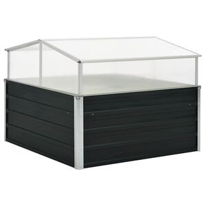 vidaXL antracitsz&uuml;rke horganyzott ac&eacute;l melegh&aacute;z 100 x 100 x 77 cm