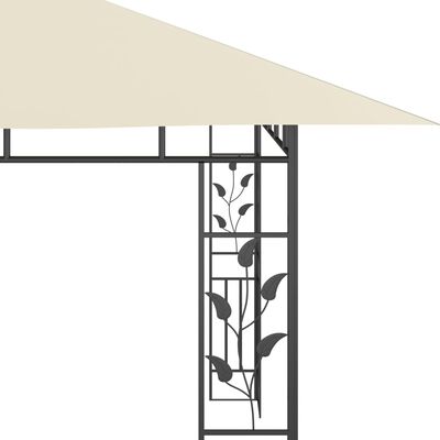 vidaXL krémszínű pavilon szúnyoghálóval 4 x 3 x 2,73 m 180 g/m²