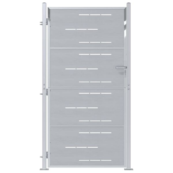 vidaXL Kerti kapu z&aacute;rral Ez&uuml;st 96 x 200 cm Rozsdamentes ac&eacute;l