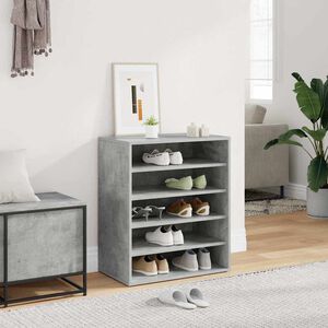 vidaXL betonsz&uuml;rke szerelt fa cipősszekr&eacute;ny 60 x 35 x 70 cm