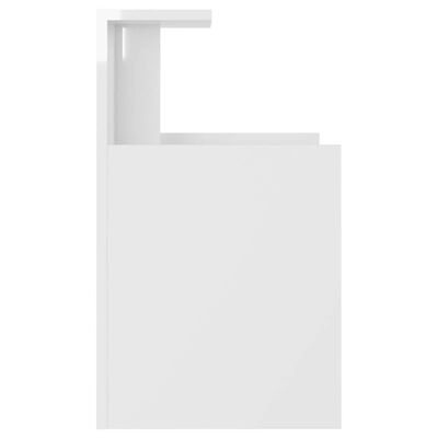 vidaXL 2 db magasfényű fehér forgácslap éjjeliszekrény 40 x 35 x 60 cm