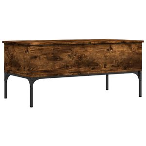 vidaXL f&uuml;st&ouml;s t&ouml;lgy szerelt fa &eacute;s f&eacute;m doh&aacute;nyz&oacute;asztal 100 x 50 x 45 cm