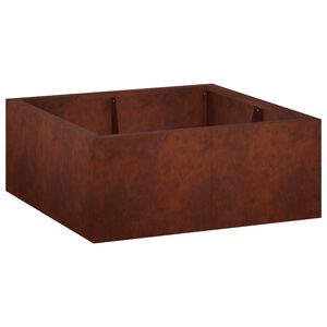 vidaXL T&aacute;mfal 4 db 100 x 100 x 40 cm Időj&aacute;r&aacute;s&aacute;ll&oacute; Ac&eacute;l Rozsd&aacute;s